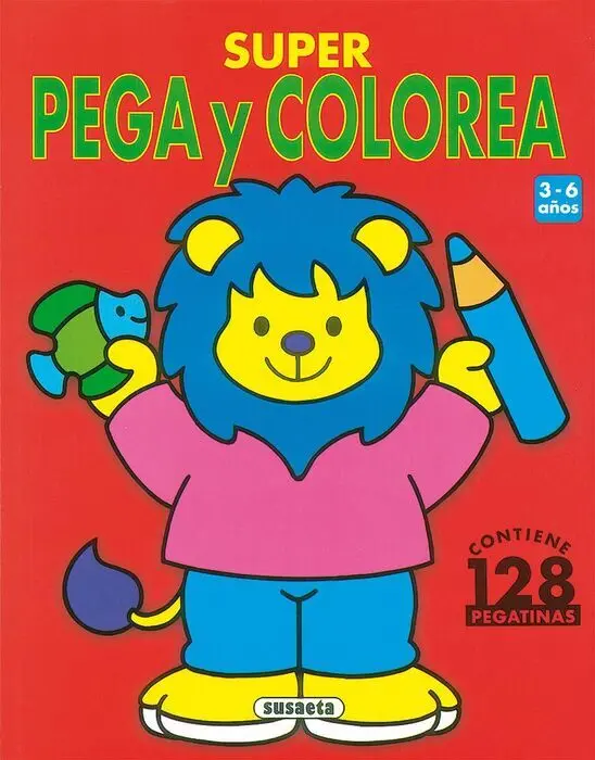 Super Pega y Colorea Susaeta 128 Pegatinas