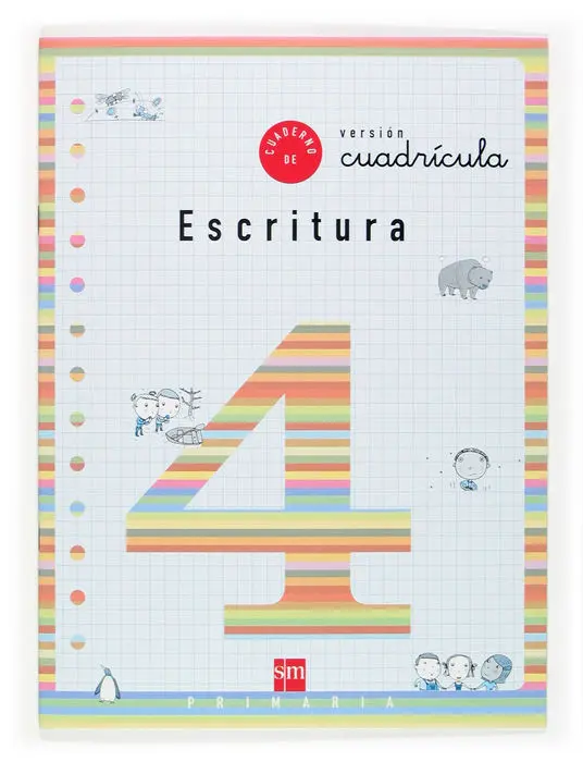 Cuad. Escritura 4 V. cuadricula Sm