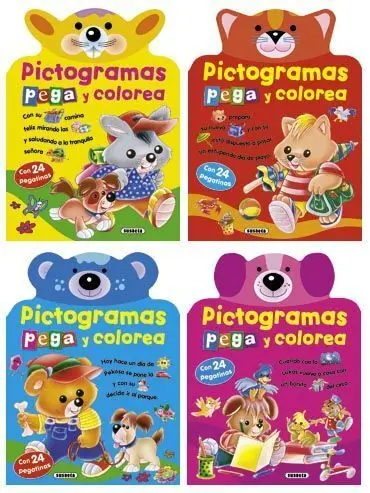 Pictogramas Pega y Colorea 4 T