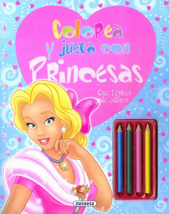 Colorea y Juega con Princesas con Lapices de Color