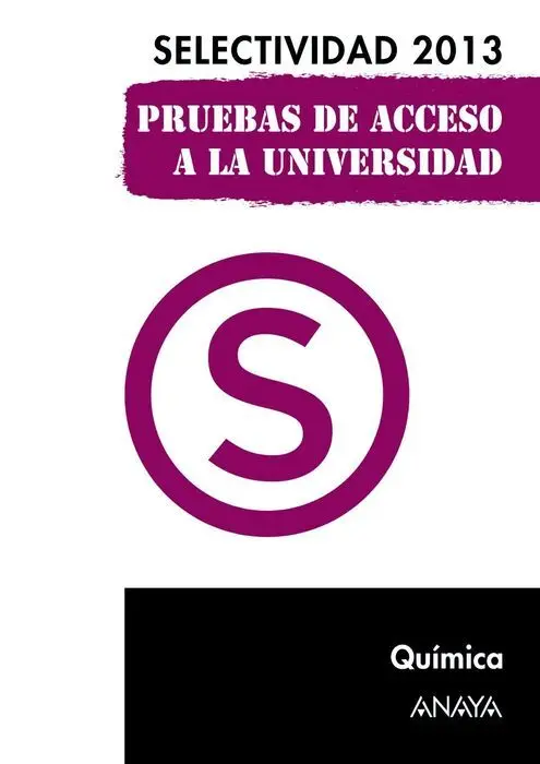 Selectividad 2013 Quimica