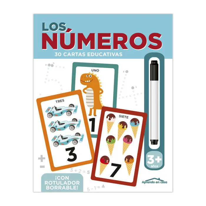 Numeros (3 a 5 Años). (Aprendo en Casa). Tarjetas Ed