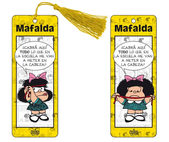 Marcapaginas 3D Mafalda Amarillo
