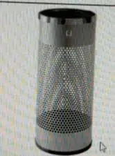 Paragüero Metalico Perforado Gris Ral 9006 G18