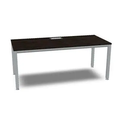 Mesa Vital H15 180X80, Aluminizada, Niveladores, Fresno, Acceso Cables T