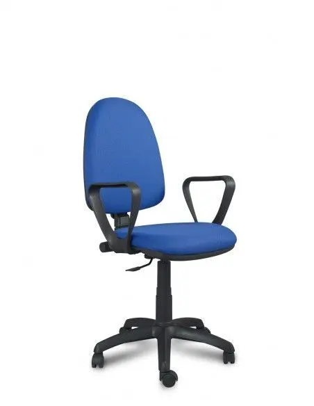 Silla Saldaña Respaldo Alto, Sistema Contacto Permanente Basic 09 (Negro), Brazos Fijos