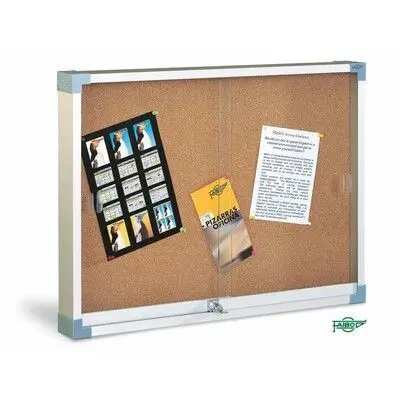 Vitrina Anuncios Corcho Interior/Marco Aluminio 200X100Cm Faibo