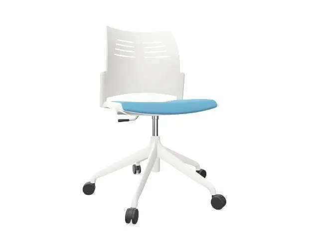 Silla Spacio Base Blanca Sp350004Bt68 Azul Claro