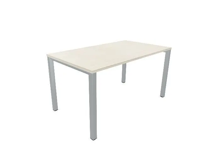 Mesa Vital Pro Recta Vr513 140X80, Estructura Aluminizado, Melamina Acacia Vr513F211