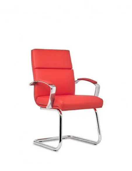 Silla Vulcano Style Patin Cromado Tap. Goya 610 Gris Claro