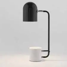 Luca Sobremesa 1Xe27 (Bombilla no Incluid. ) Base Mármol Blanco/Cuerpo Negro