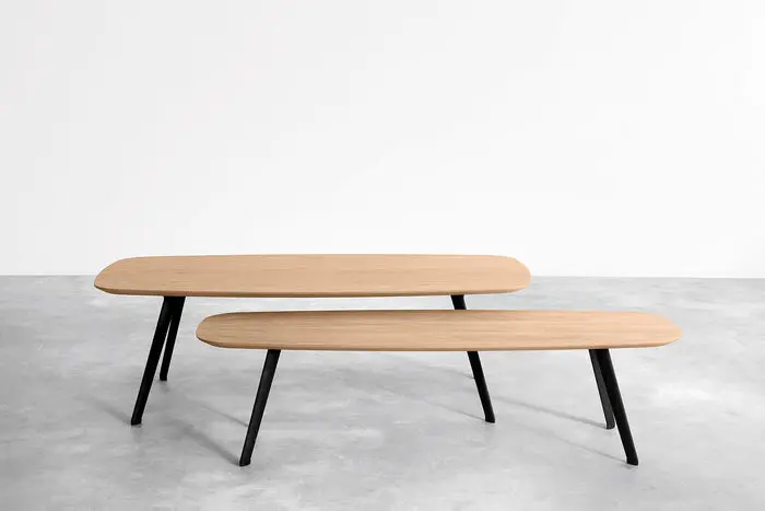 Mesa Solapa 118X38X30 Sobre Fenix Negro Estr. Negra