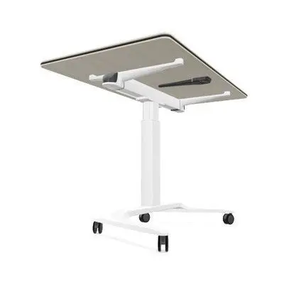Mesa Talent 300 Ruedas 180X80X74 Estruct. blanca/Acacia