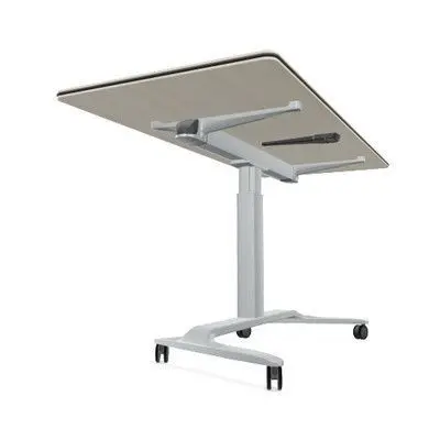 Mesa Talent 300 Ruedas 138X80X74 Estruct. blanca/Acacia