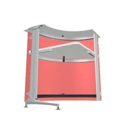 Mostrador Curvo 90º 83X17 Repisa 38 Blanca + Mesa Melamina Blanca
