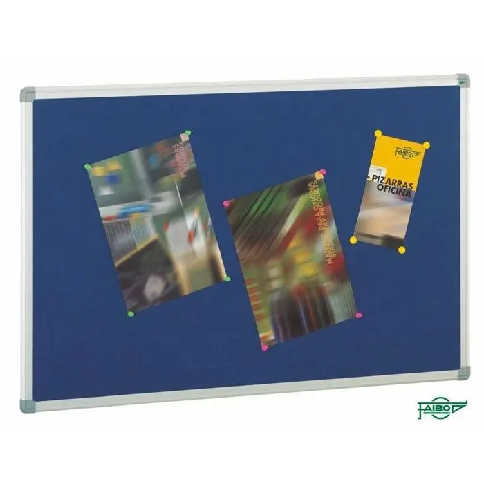 Pizarra Tapizado Gris 90X120Cm Marco Aluminio