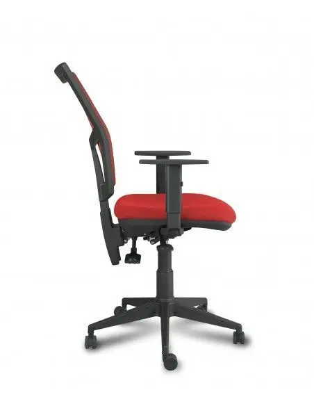 Silla Athenea Respaldo Mala Gris Asyncro, Brazo 16 Reg. altura Rueda Estandar D, Asiento Tapizado Microfibra 28 Azul Grisaceo