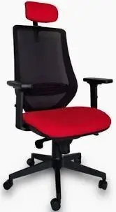 Silla Odin Respaldo Malla Syncro , Cabezal Odin, Brazos Reg. 2D, Rueda Perfil Alto Blanda D. 65, Color Leo 840 Negro