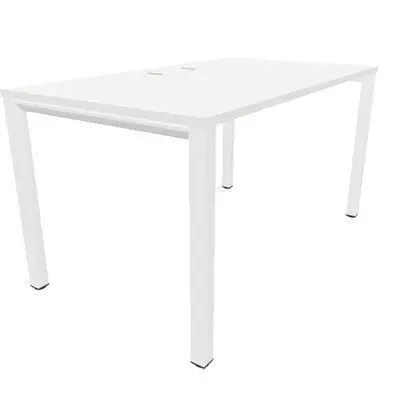 Mesa Vital-Pro Vr513 140X80 Estructura-Encimera Melamina Blanco Acceso Cables T