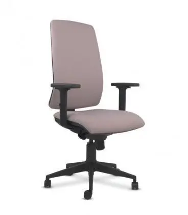 Silla Nazaret Respaldo Tapizado Syncro+Brazo 2D Carcasa Negra Color Gris One K617