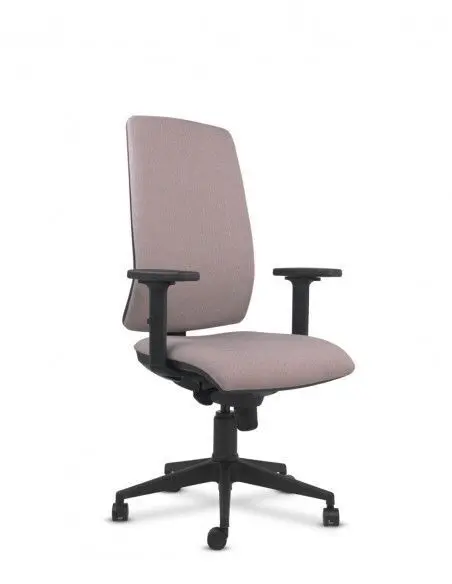 Silla Nazaret Resp. tapizado+Syncro+Brazo 16 Reg. altura+Rueda Blanda+Tapizado Basic Gris Oscuro