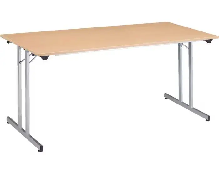 Mesa Plegable Multiusos 160X80 cm. Roble Patas Blancas