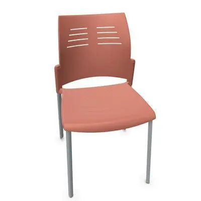Silla Spacio S/Brazos Coral Estr. aluminizada 4 Patas