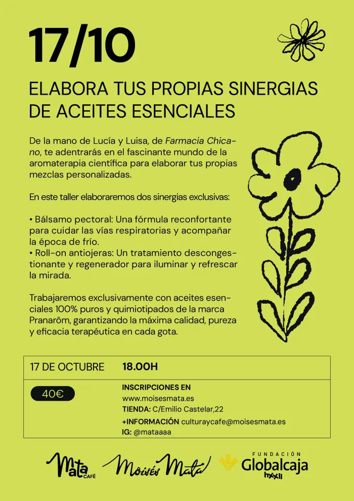 Taller Elabora Tus Propias Sinergias de Aceites Esenciales