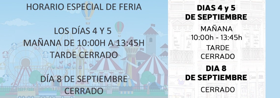 HORARIO ESPECIAL FERIA