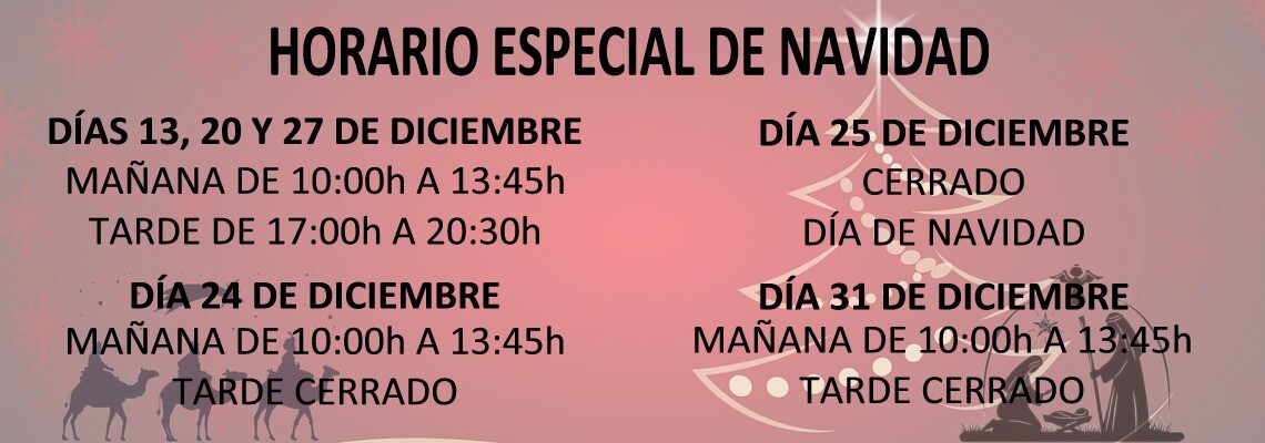 HORARIO NAVIDAD DICIEMBRE